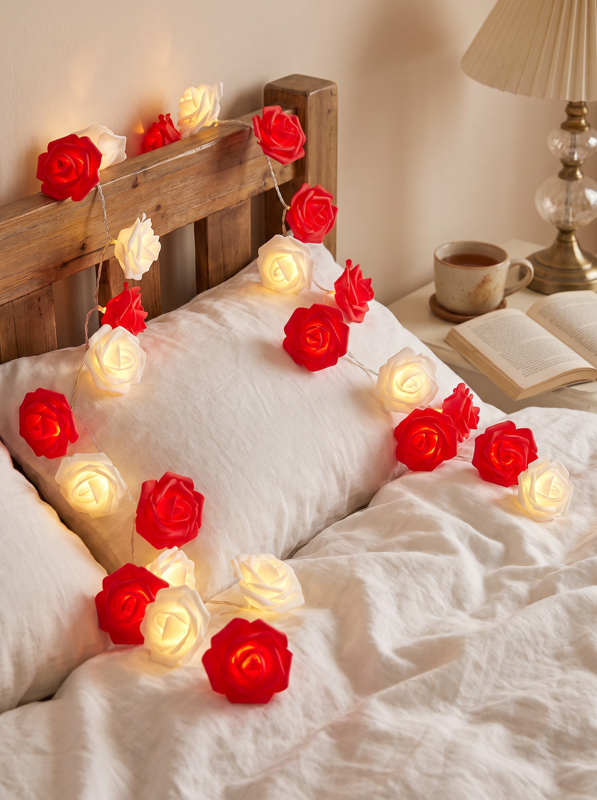 Rose flower battery string lights a1