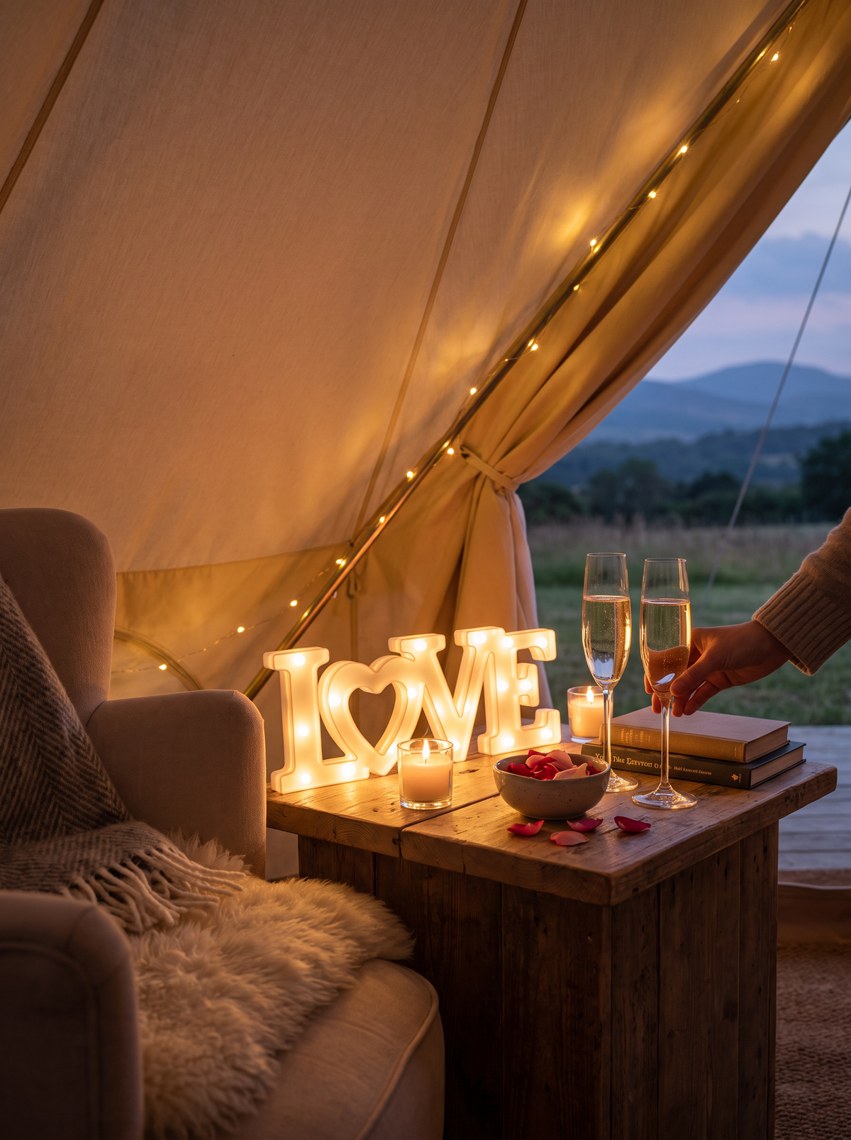 Heart LED wall night light decor 1