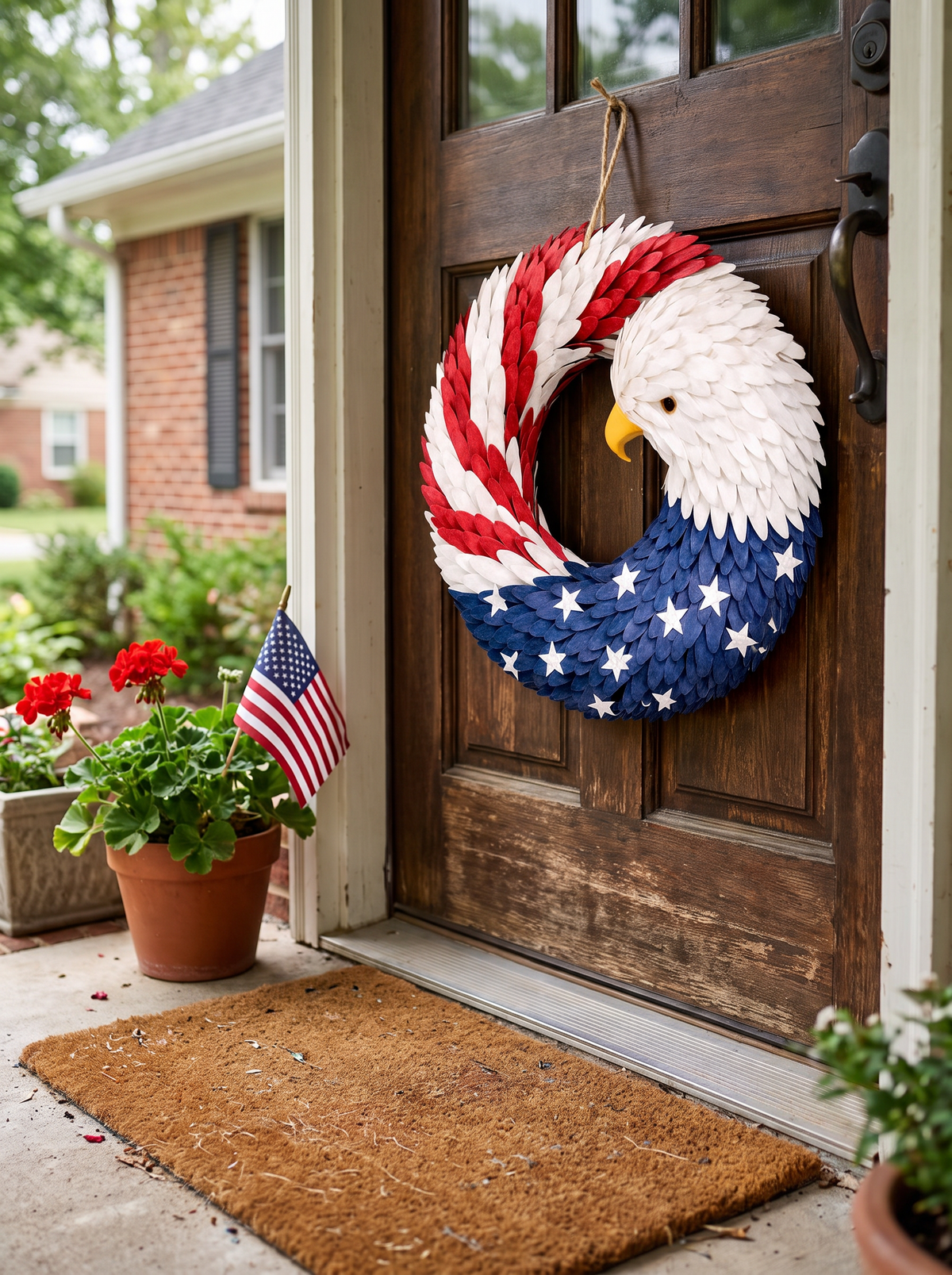 Eagle boxwood memorial wreath 2