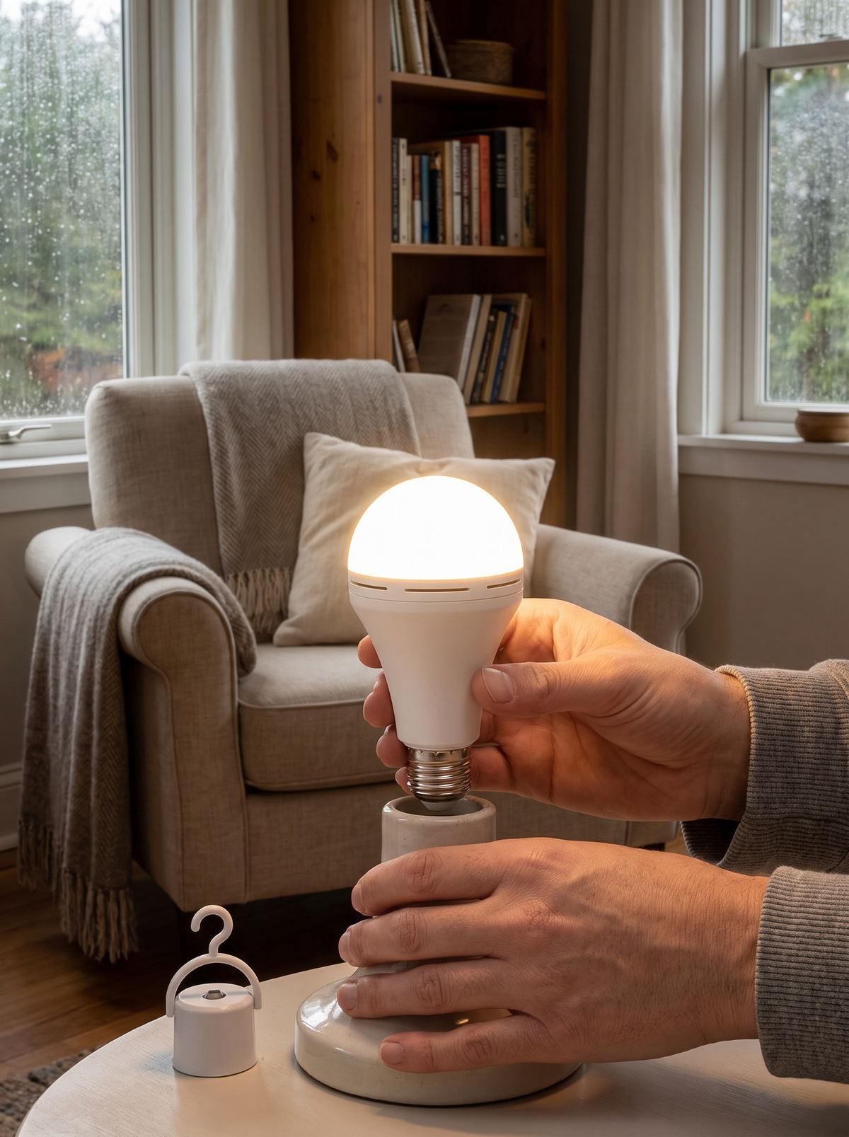 Rechargeable emergency LED light bulb 2