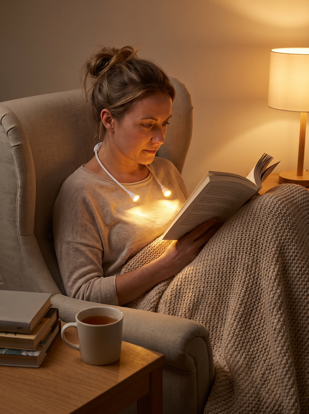 Hands free LED neck reading light 3