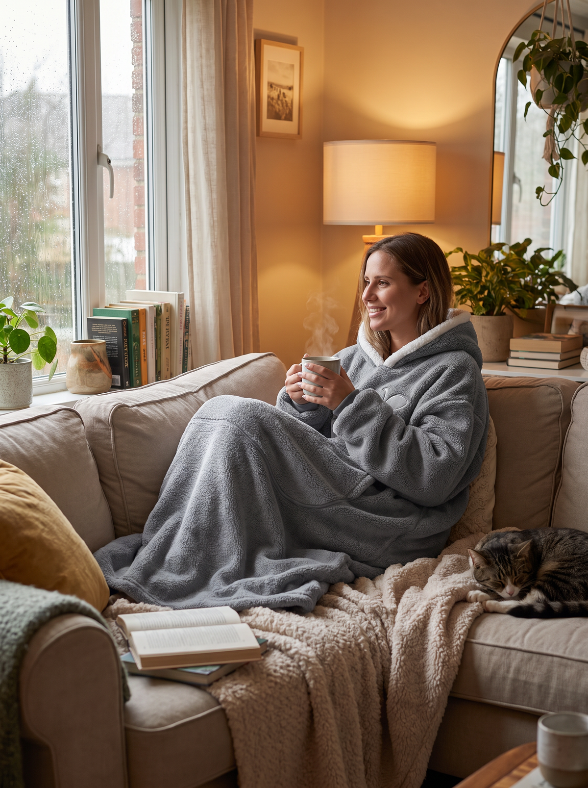Oversized wearable hoodie blanket 3