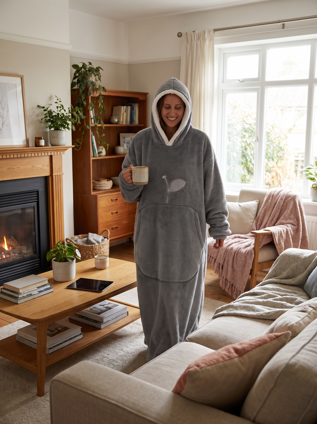 Oversized wearable hoodie blanket 2