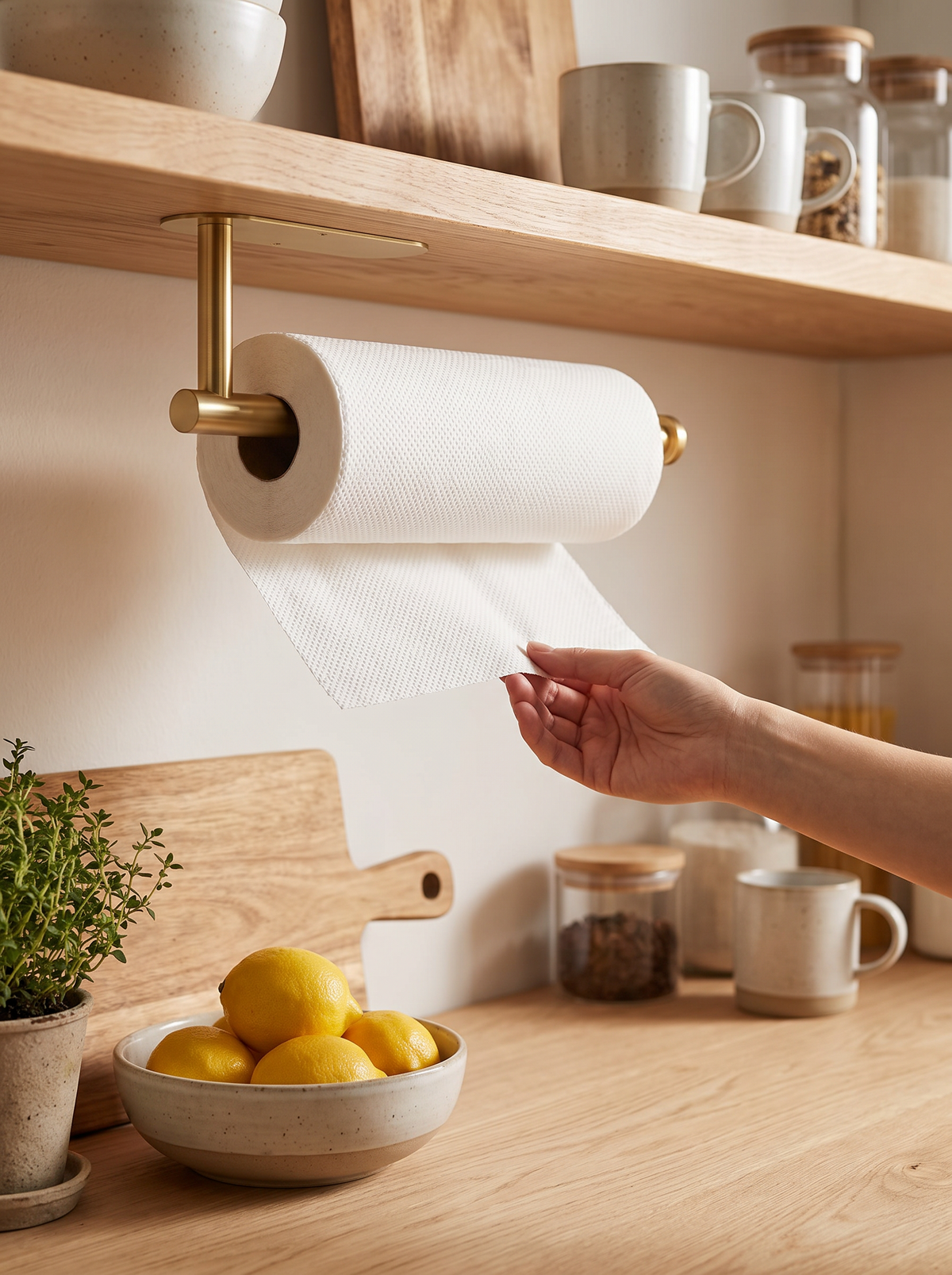 Under cabinet paper towel holder 1