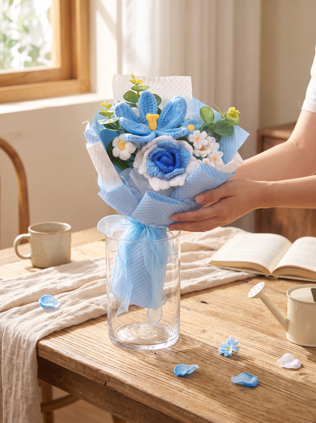 Crochet flower bouquet arrangement 3