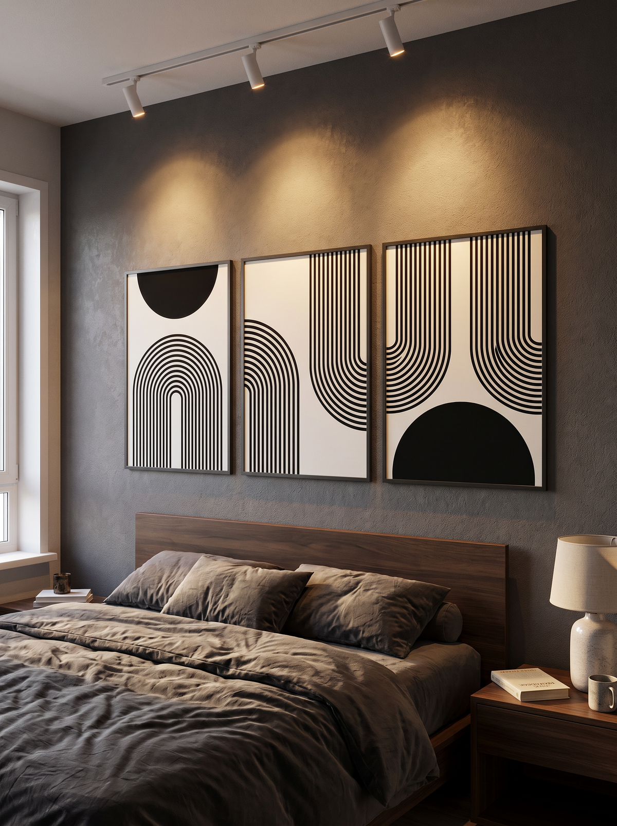 Cordless LED wall light mounted without wiring