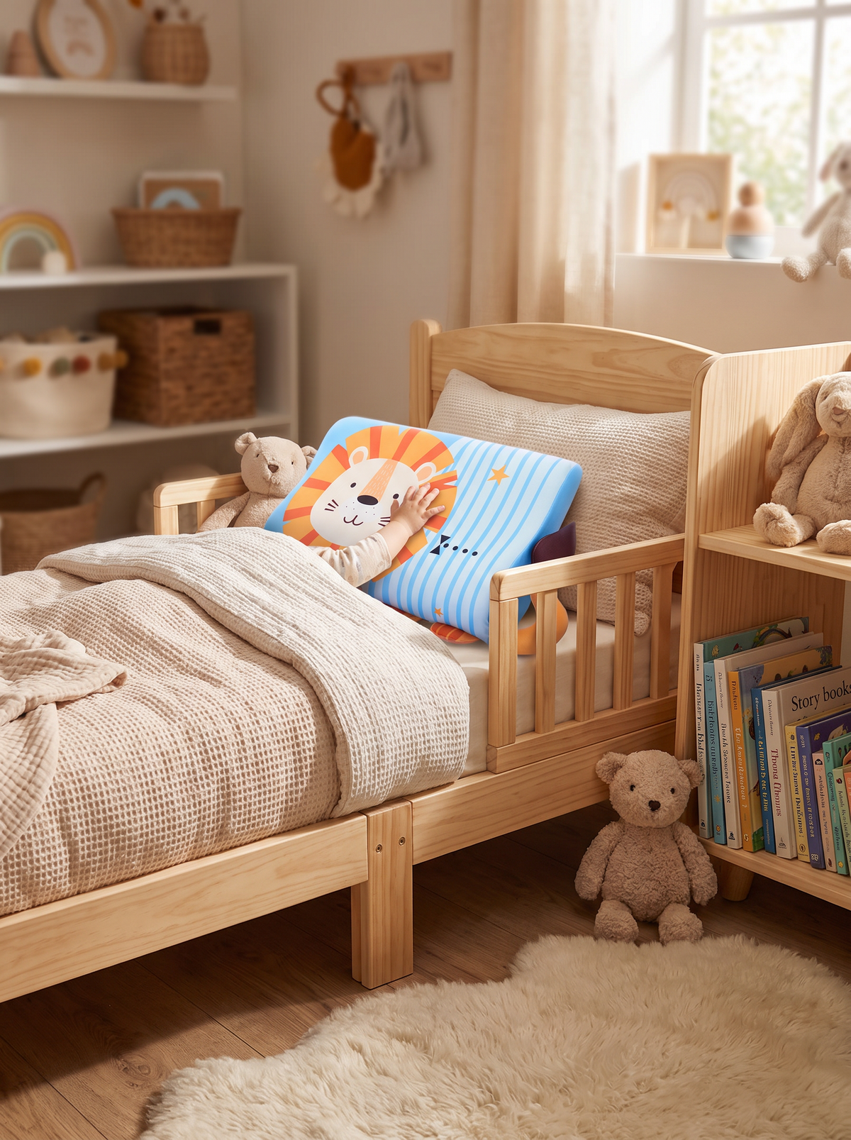 Sensory calming pillow held by a child
