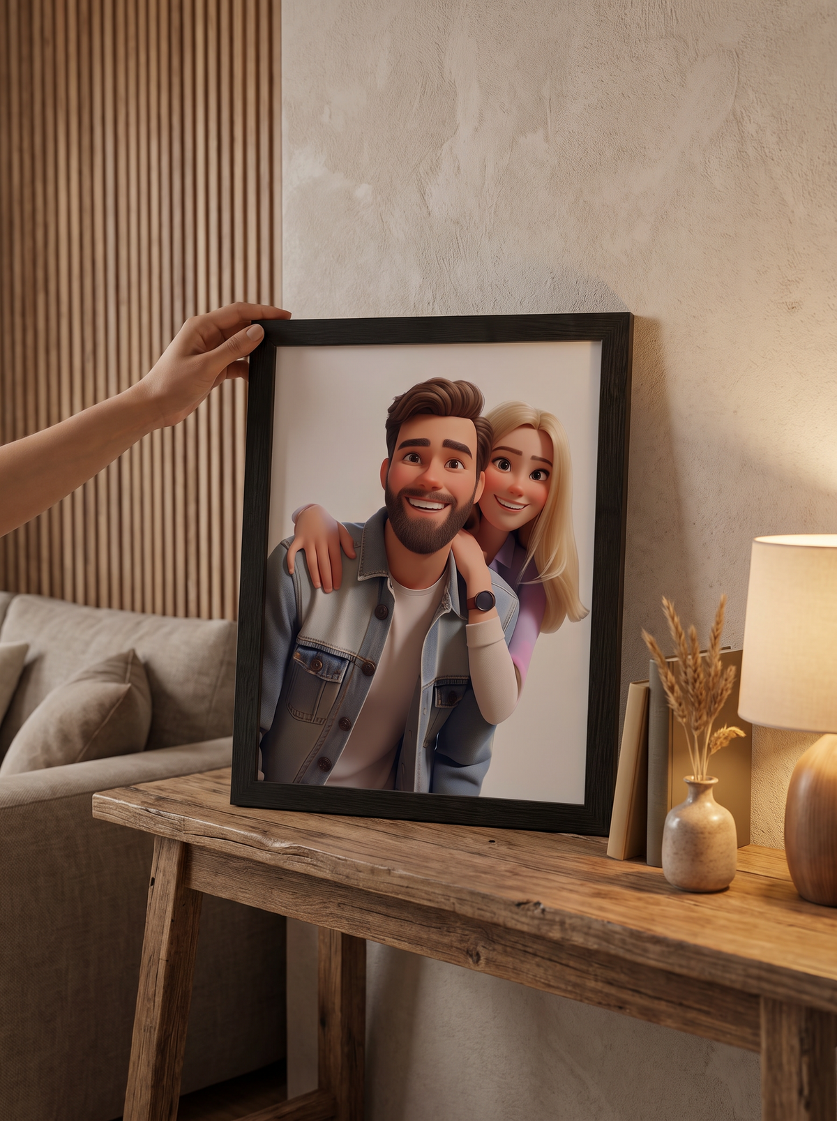 Acrylic photo frame layered depth detail