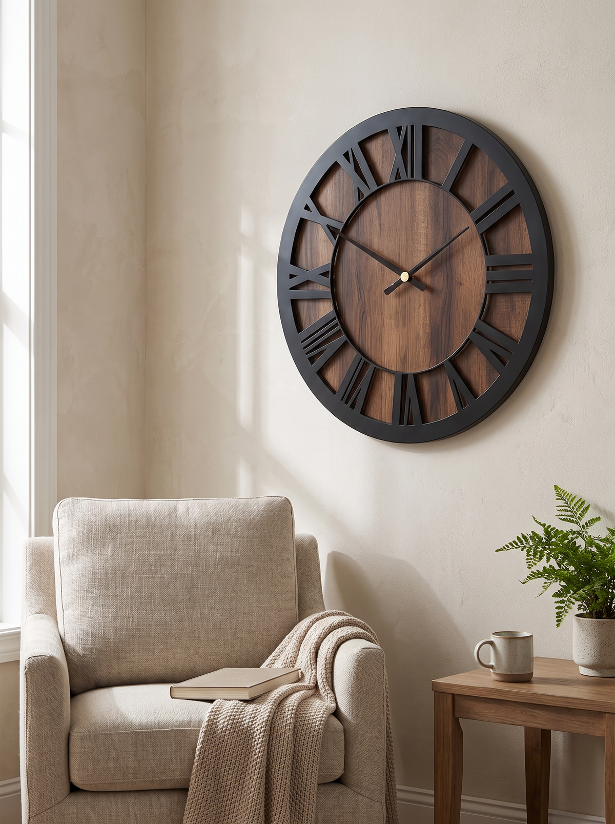 Roman numeral clock face detail