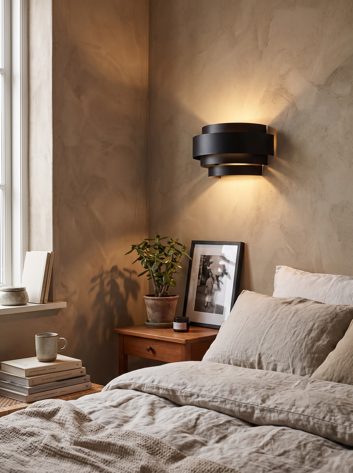 Up and down wall sconce casting two washes