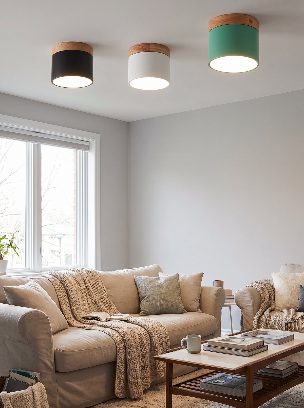 Lightweight ceiling light being fitted