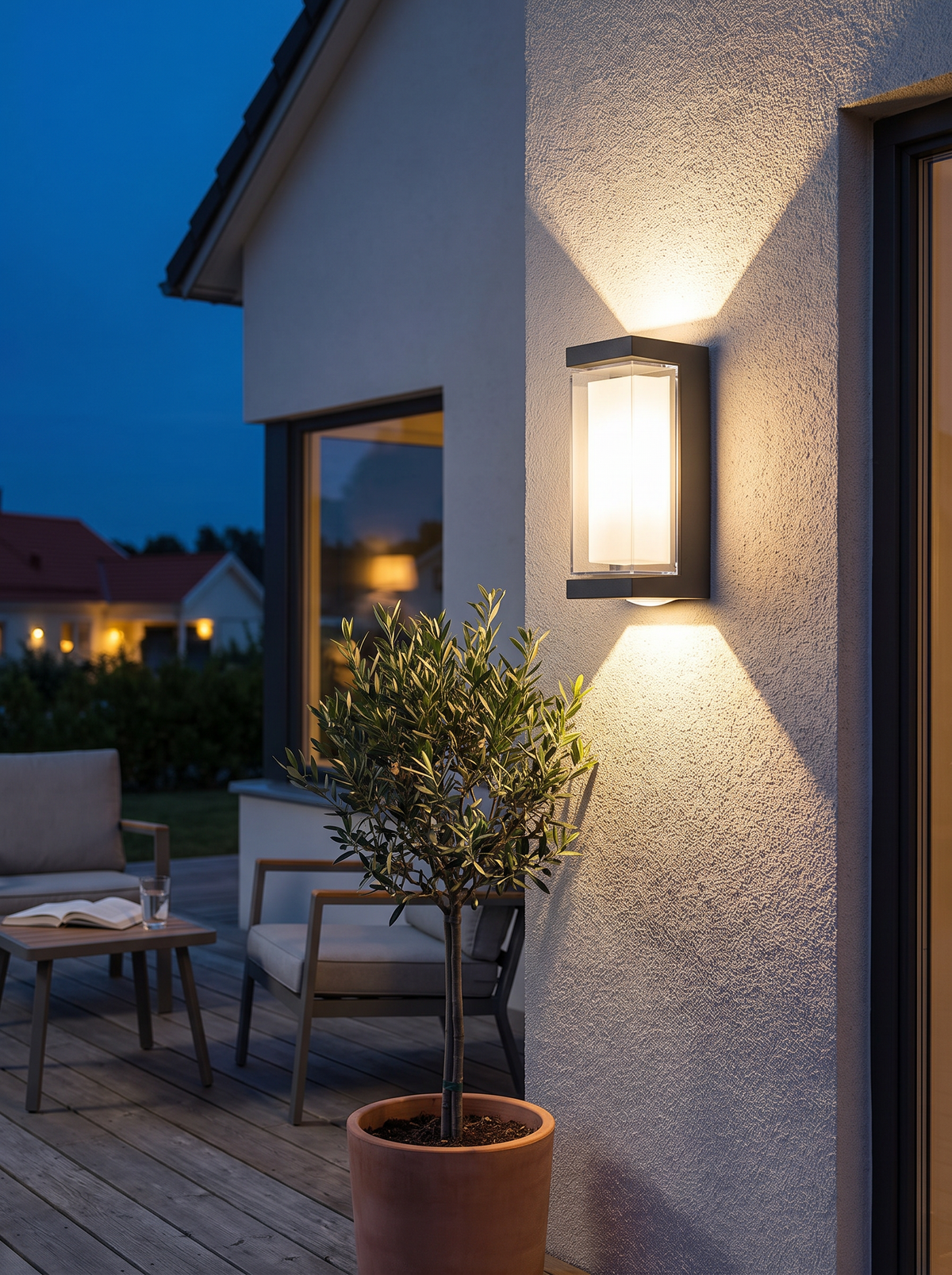 Waterproof up and down outdoor sconce