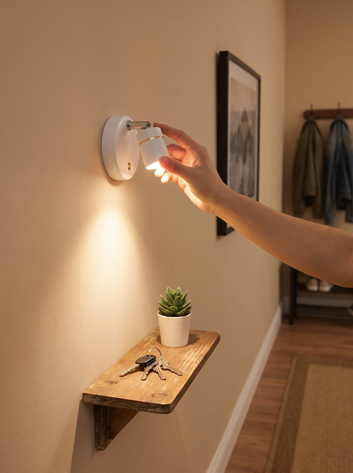 Battery spotlight sconce lifestyle 1