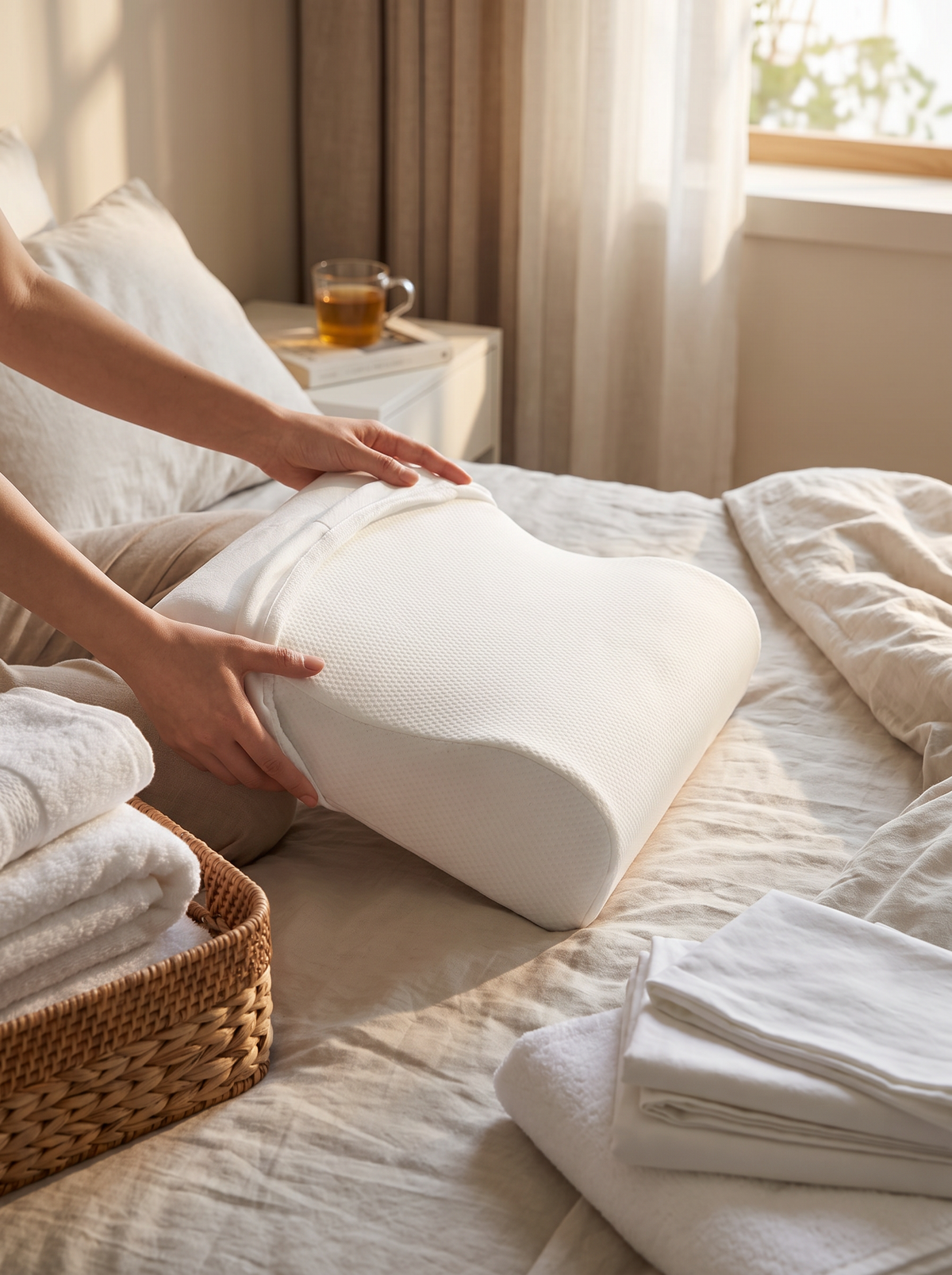Memory foam sleep pillow lifestyle 3