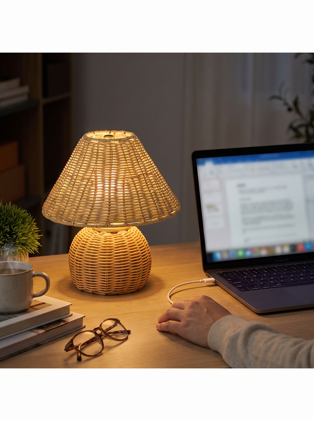 Bamboo desk lamp lifestyle 3