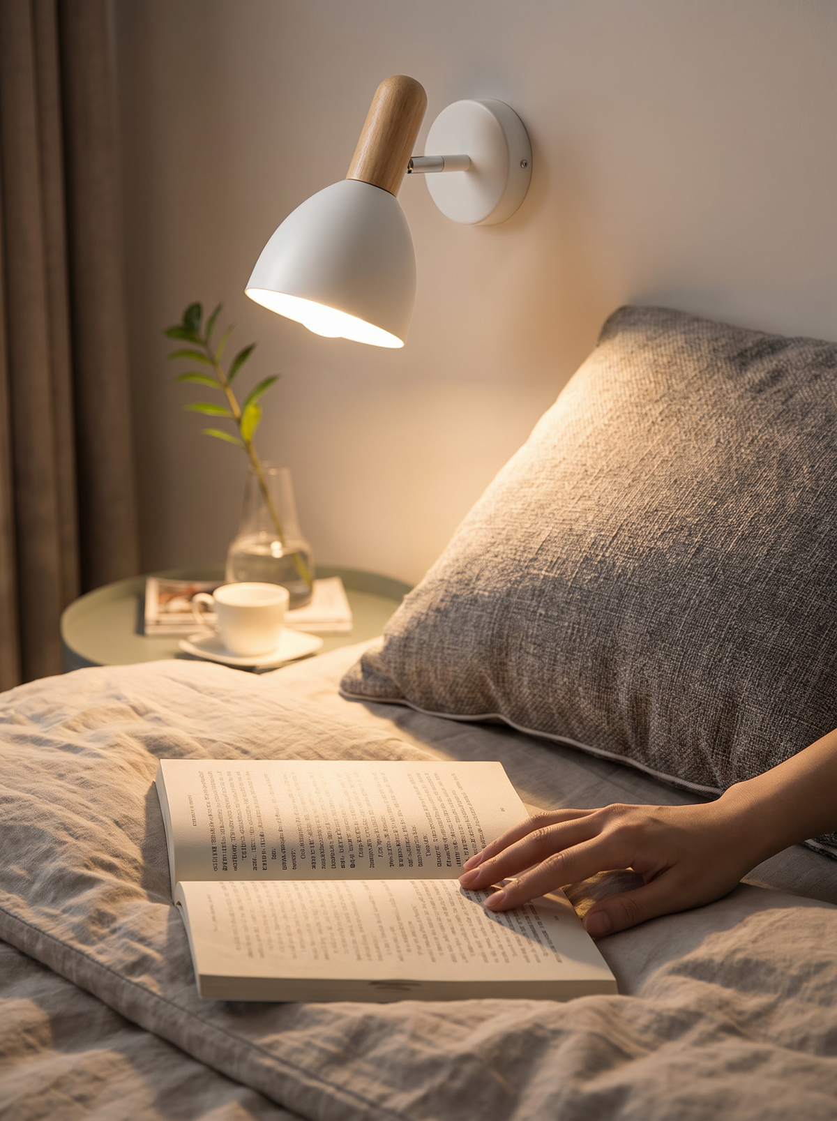 Nordic wooden wall lamp lifestyle 3