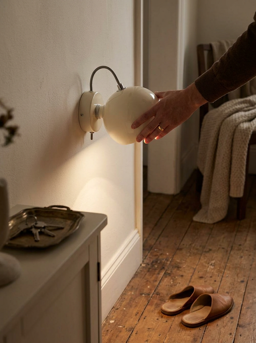 Cream dome wall lamp lifestyle 1