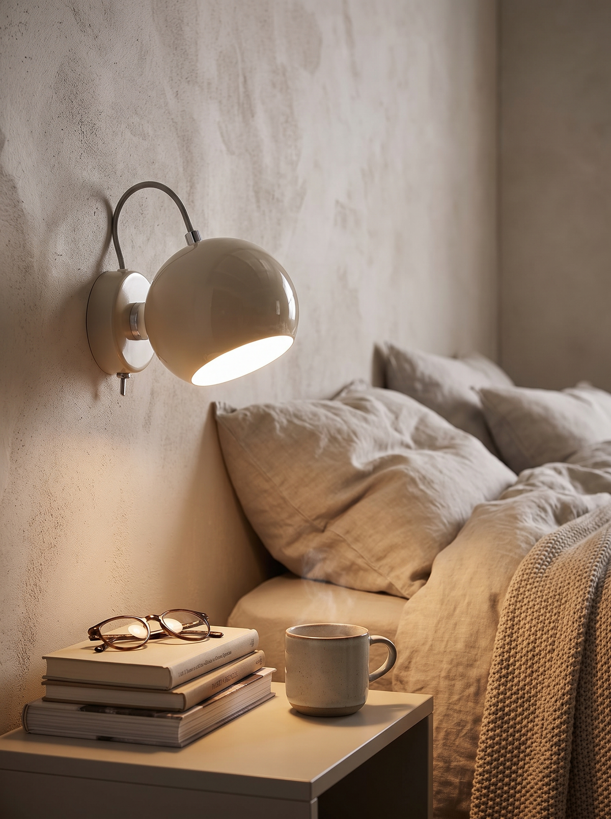 Cream dome wall lamp lifestyle 3