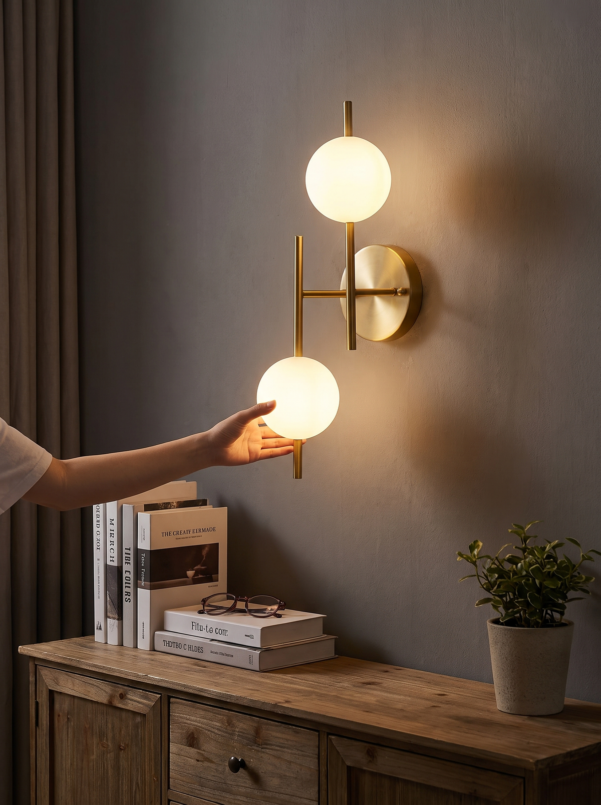 Astra dual globe wall light lifestyle 3