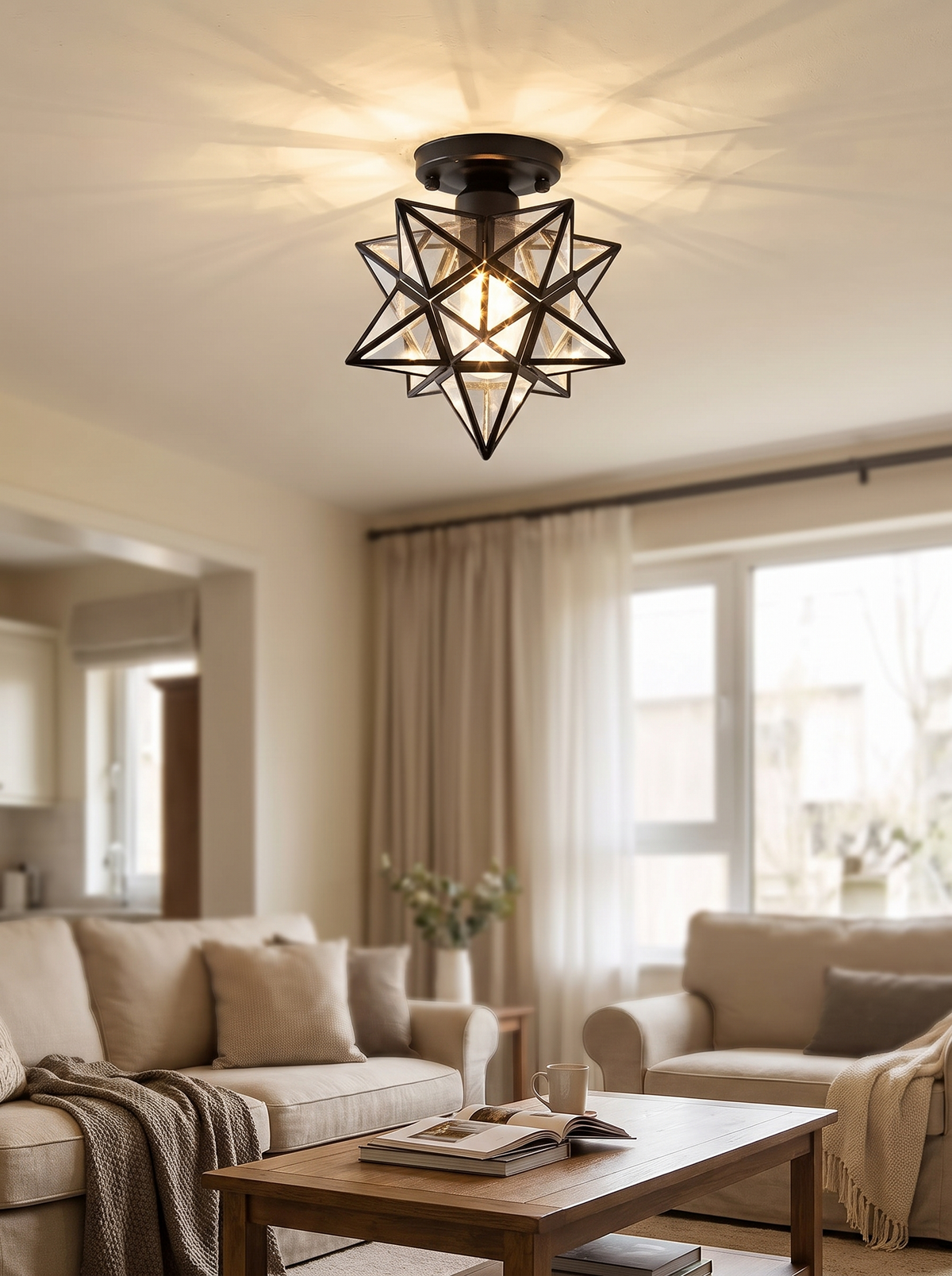 Xelio star ceiling lamp lifestyle 1