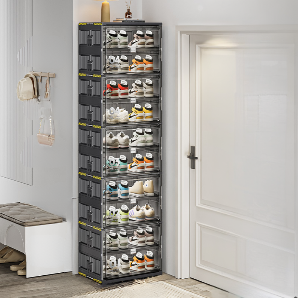 8 Tier Stackable Clear Shoe Storage