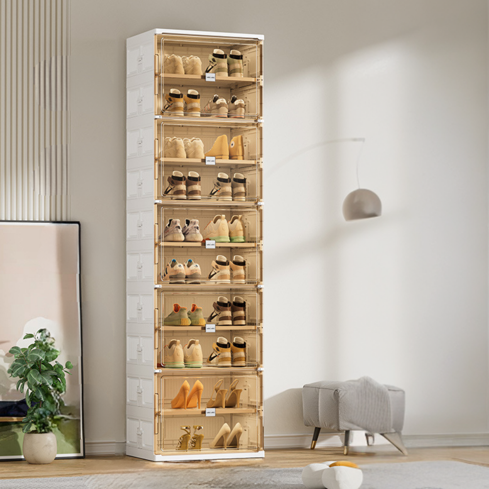 8 Tier Stackable Clear Shoe Storage