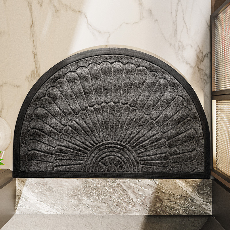 Semi Circular Non Slip Rubber Door Mat