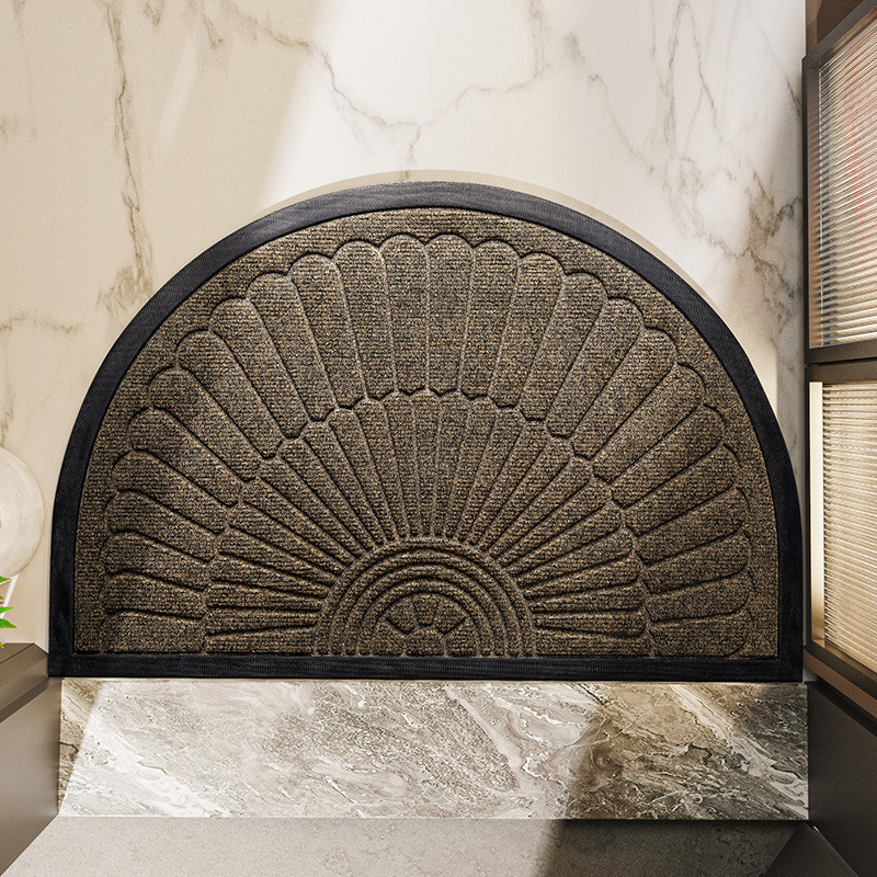 Semi Circular Non Slip Rubber Door Mat