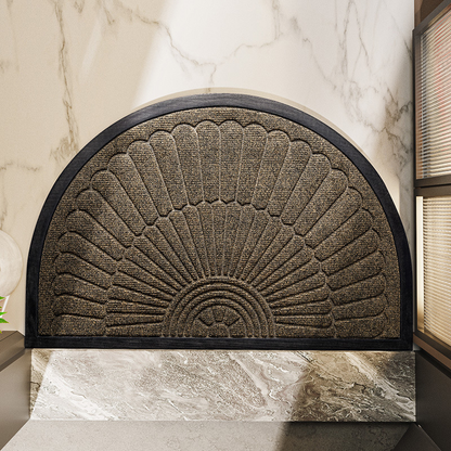 Semi Circular Non Slip Rubber Door Mat