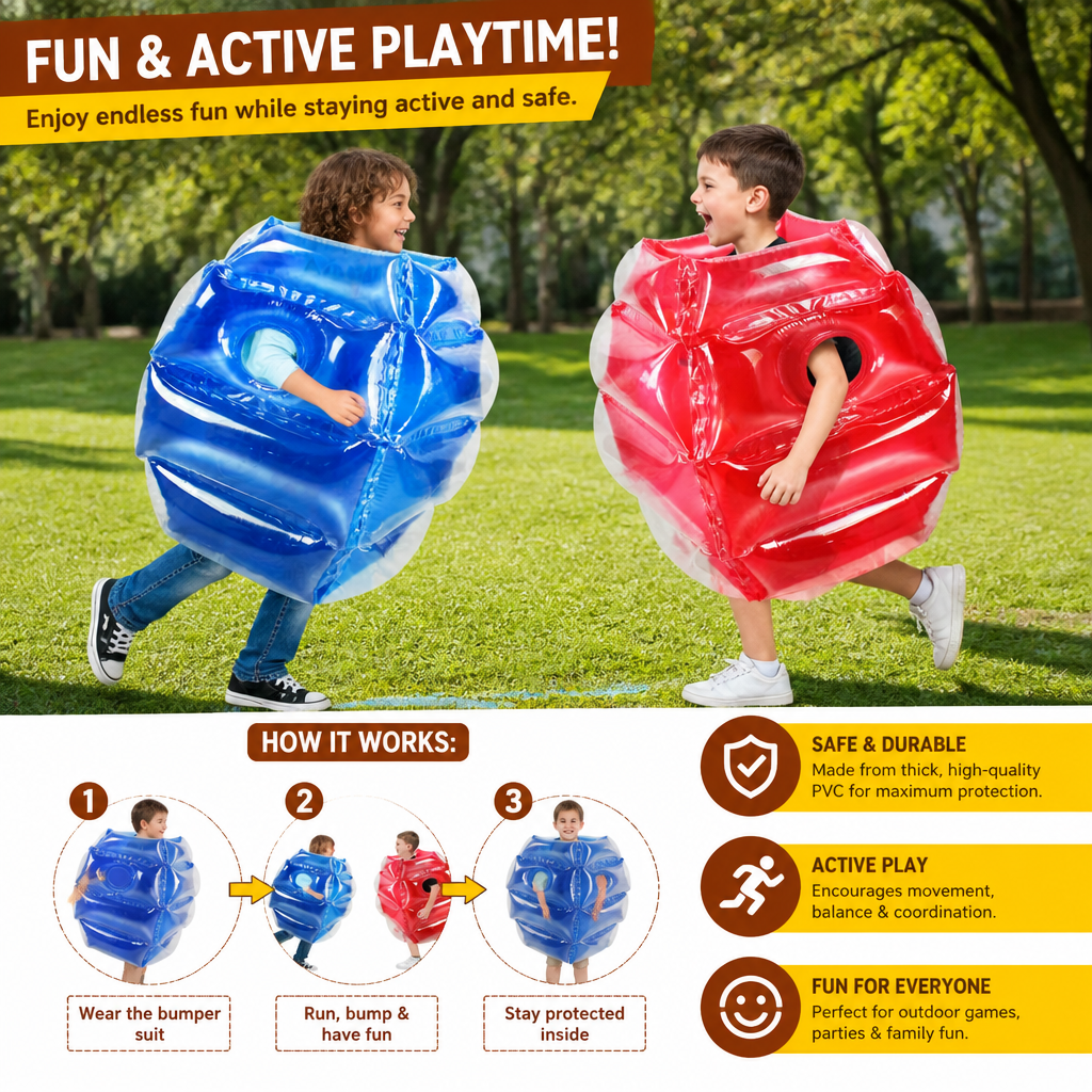 Inflatable Bumper Ball Suit Outdoor Fun Game - Image 3