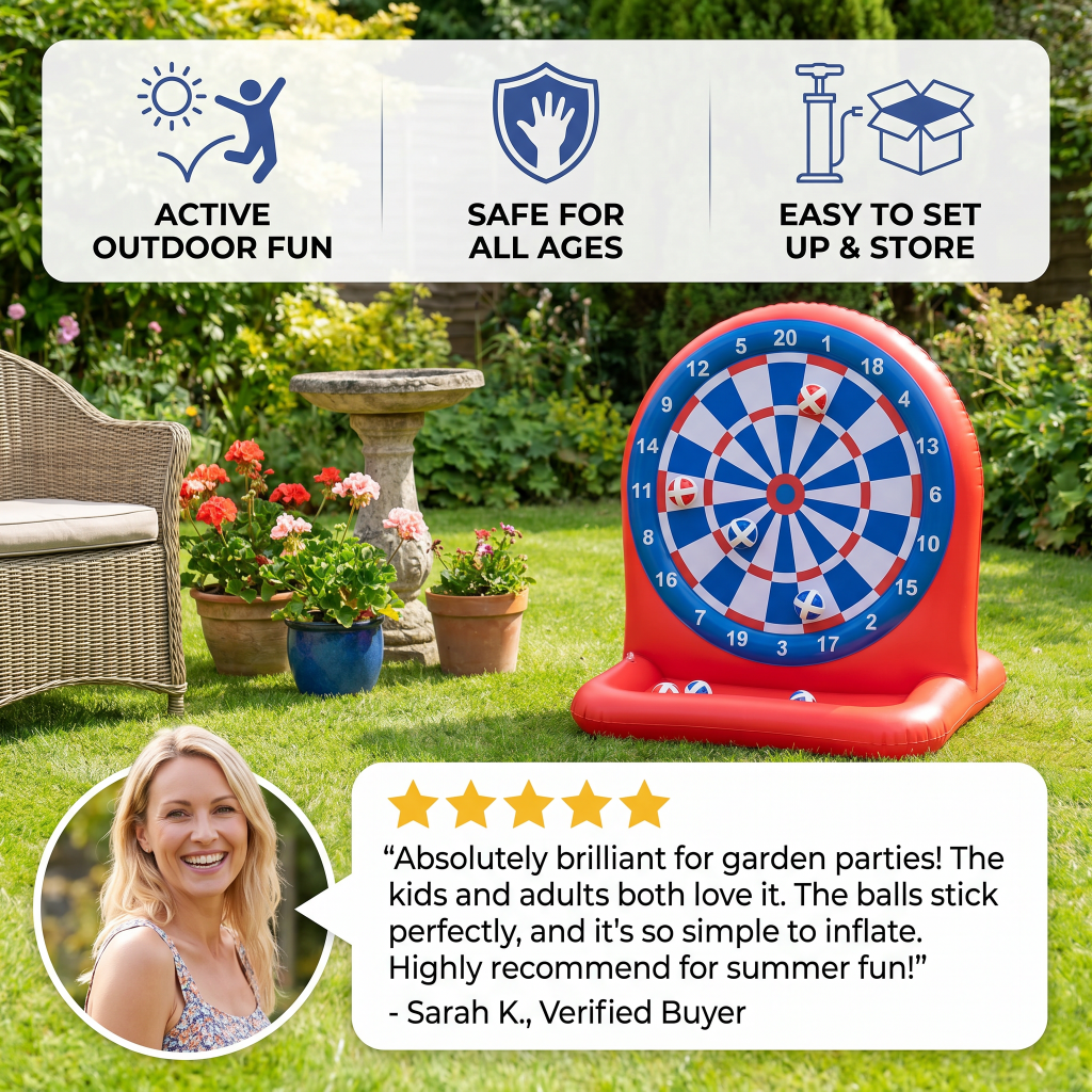 Inflatable Water Target Game Outdoor Fun Sticky Darts - Image 2