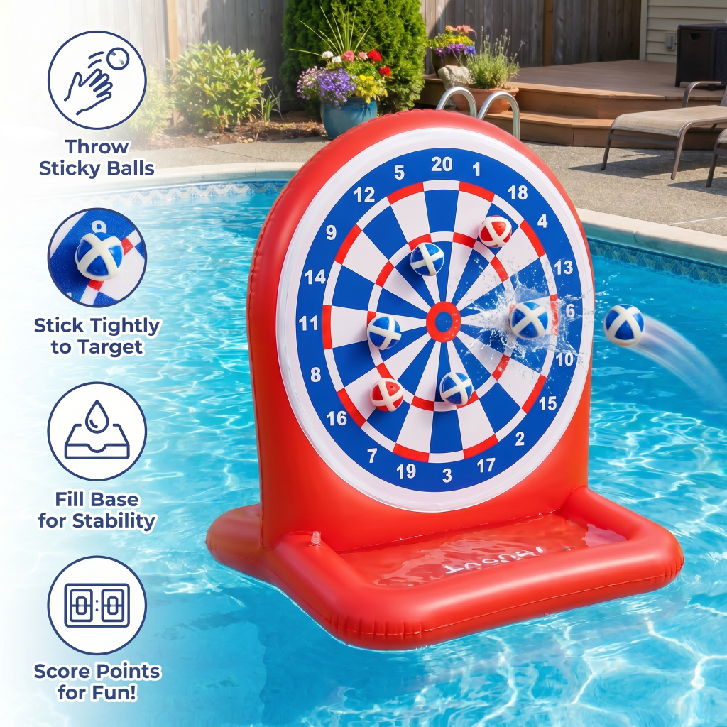 Inflatable Water Target Game Outdoor Fun Sticky Darts - Image 3