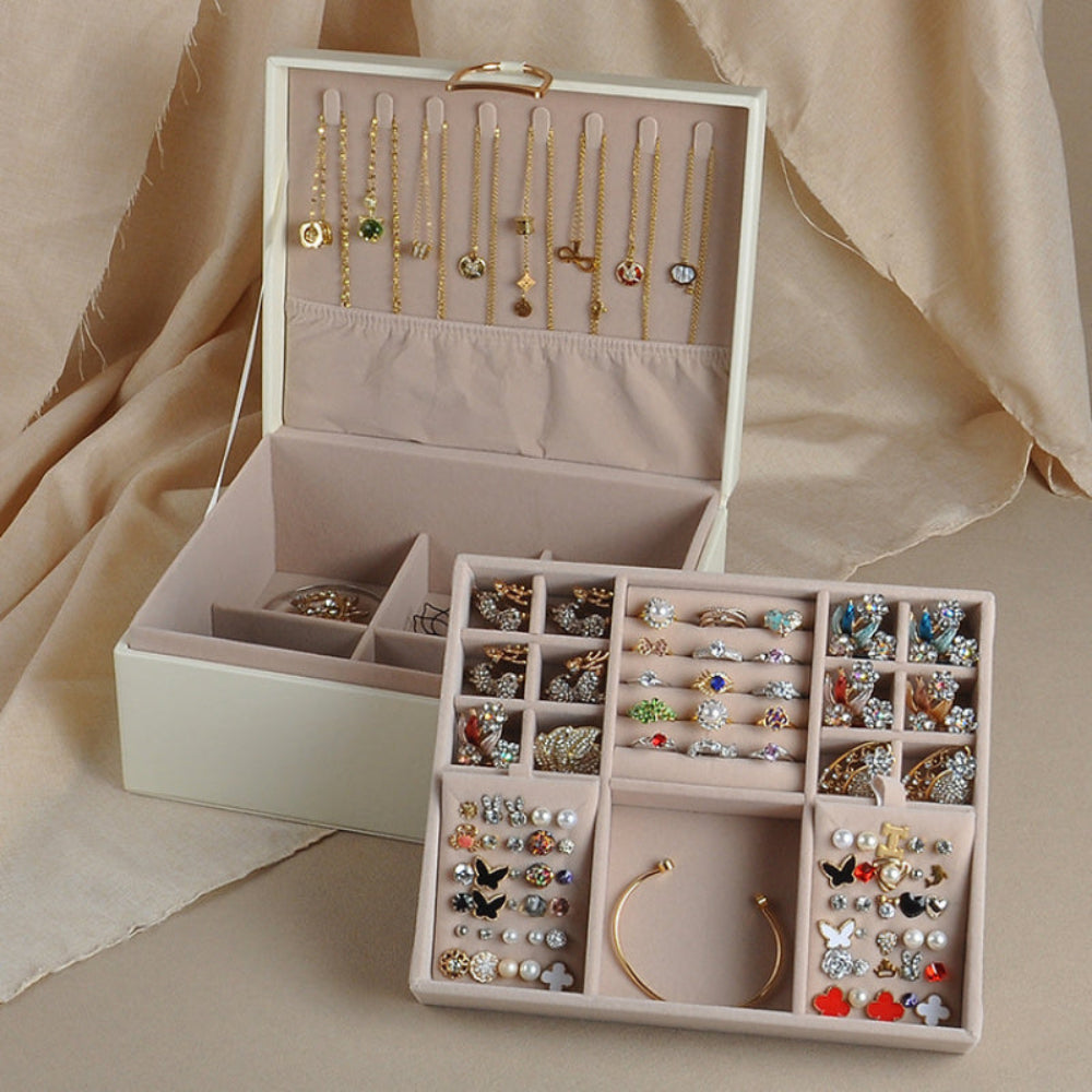 Two Layer Jewellery Box Storage Tray
