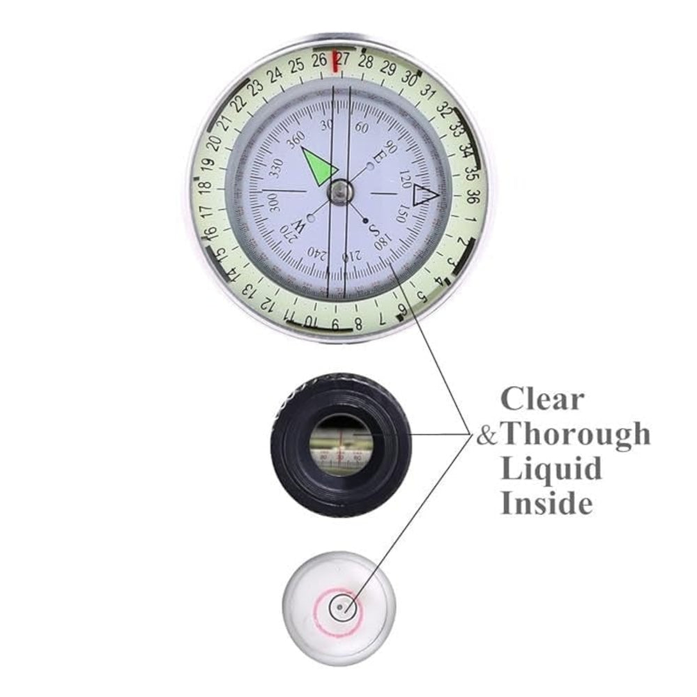 Lensatic Compass Outdoor Navigation Portable Hiking Tool - Image 5