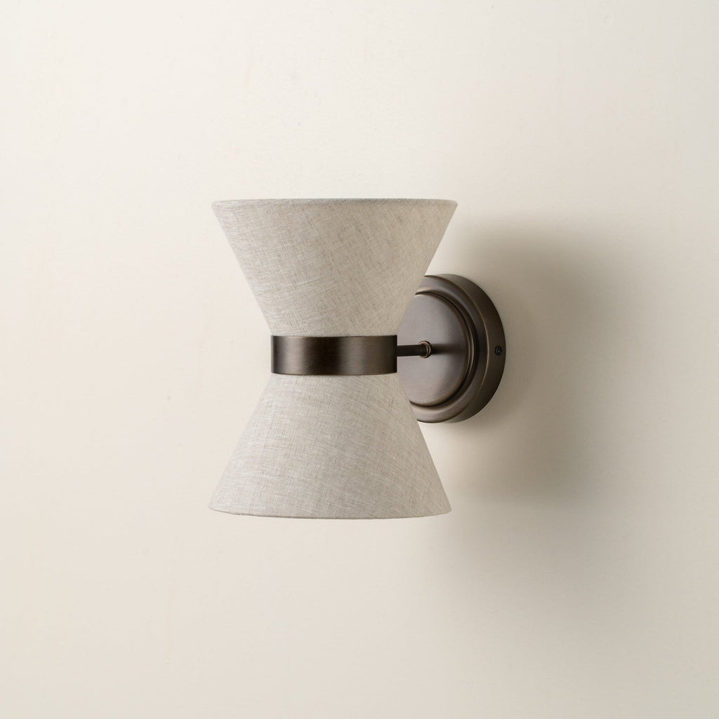 Bronze & Linen Wall Light