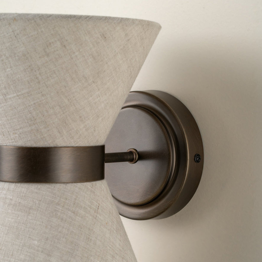 Bronze & Linen Wall Light