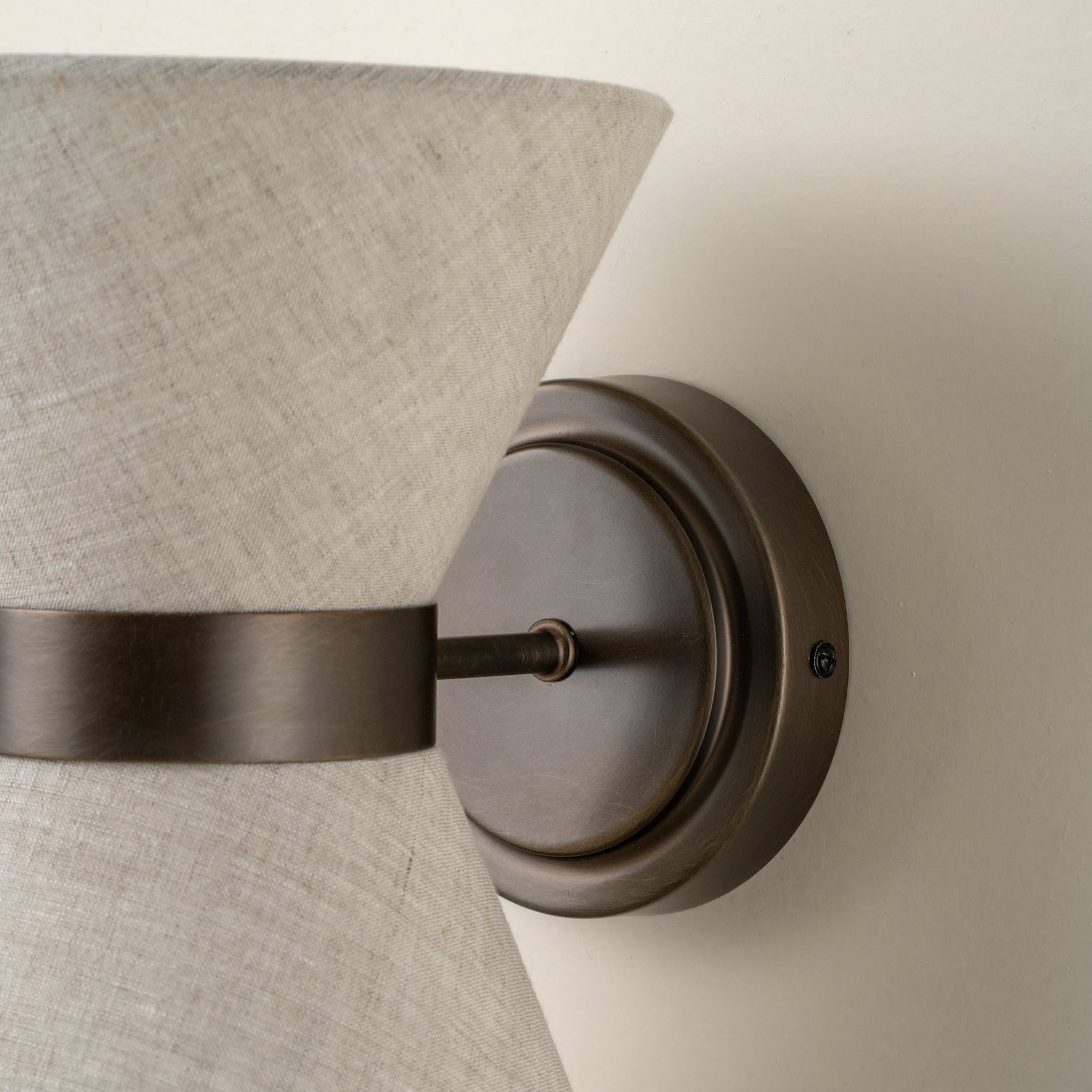 Bronze & Linen Wall Light