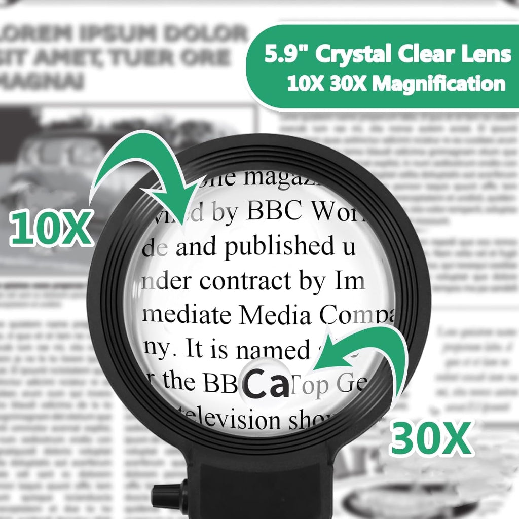 Magnifying Lamp LED Reading Glass Desk Mount - Image 5