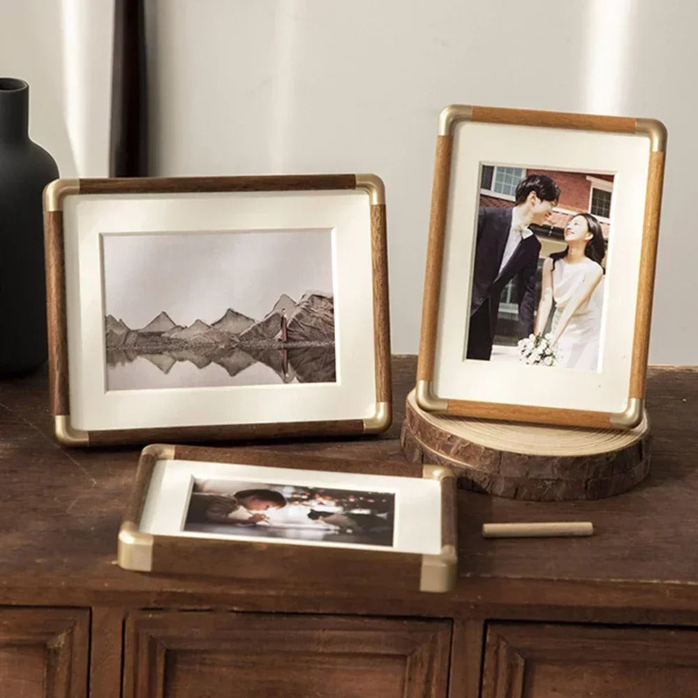 Brooks Wood & Brass Photo Frame