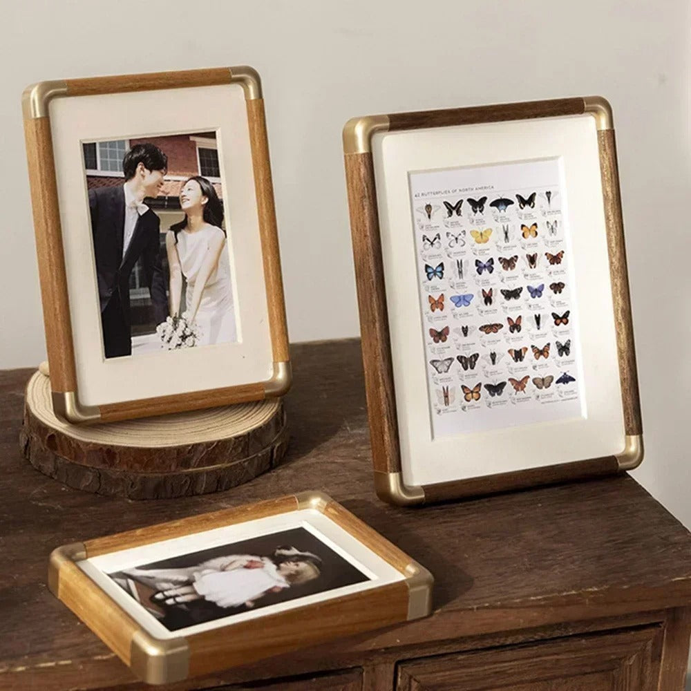 Brooks Wood & Brass Photo Frame