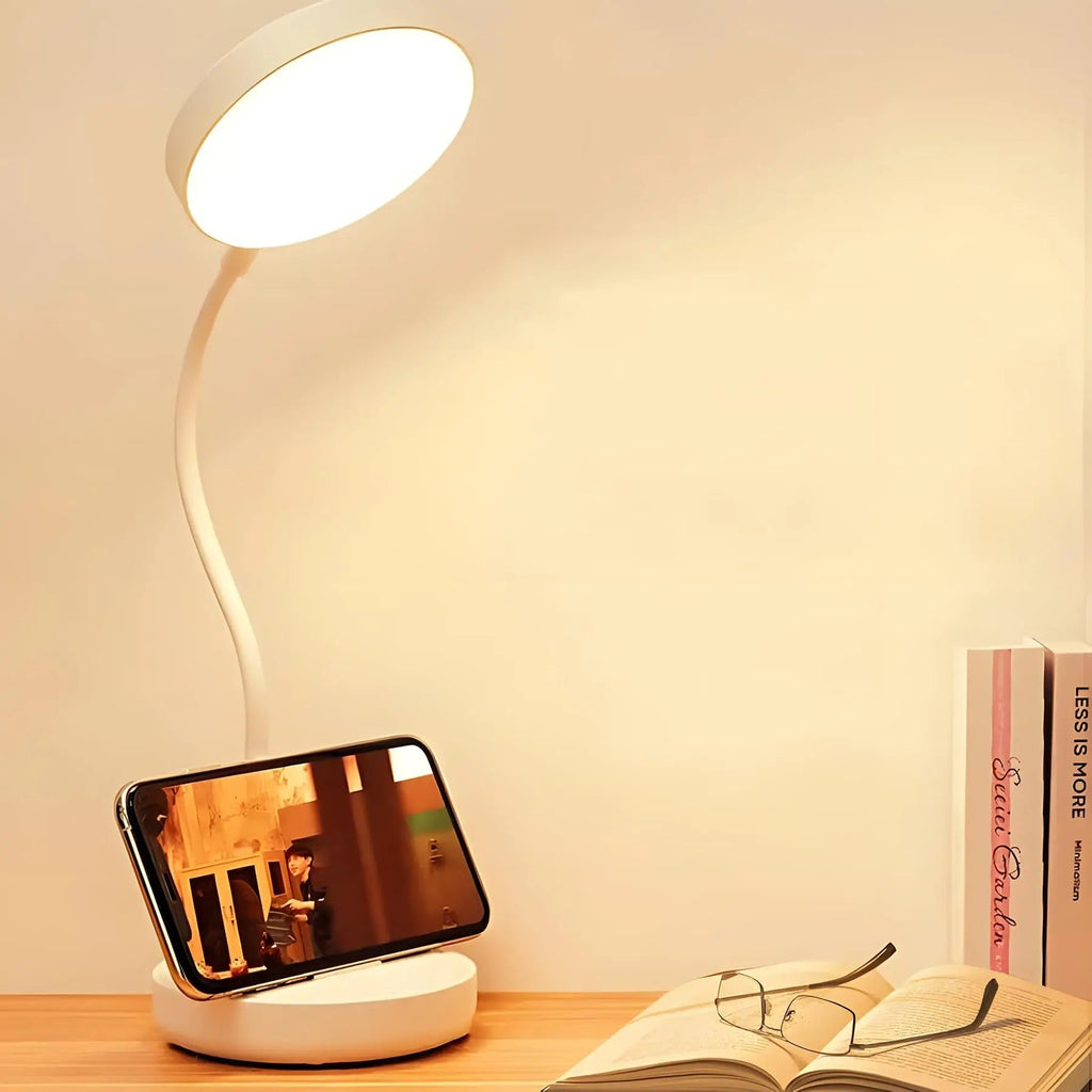 Swan-Neck LED Desk Lamp with USB