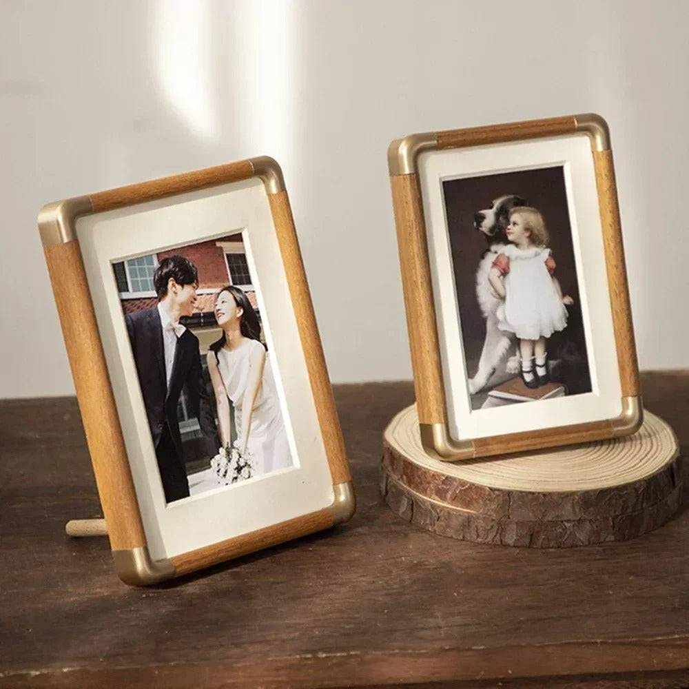 Brooks Wood & Brass Photo Frame