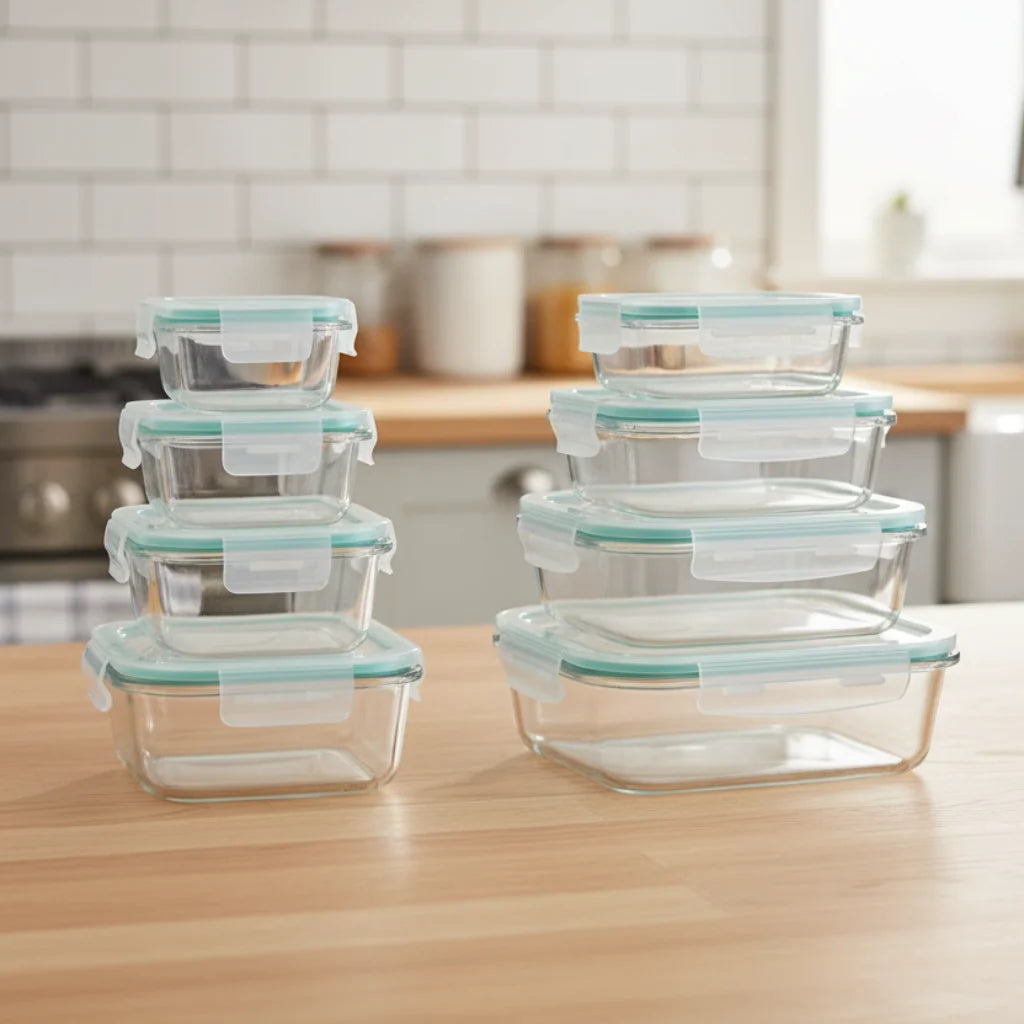 Meal Prep Containers Glass Food Storage Airtight Lids - Image 1