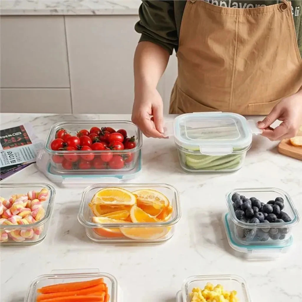 Meal Prep Containers Glass Food Storage Airtight Lids - Image 4