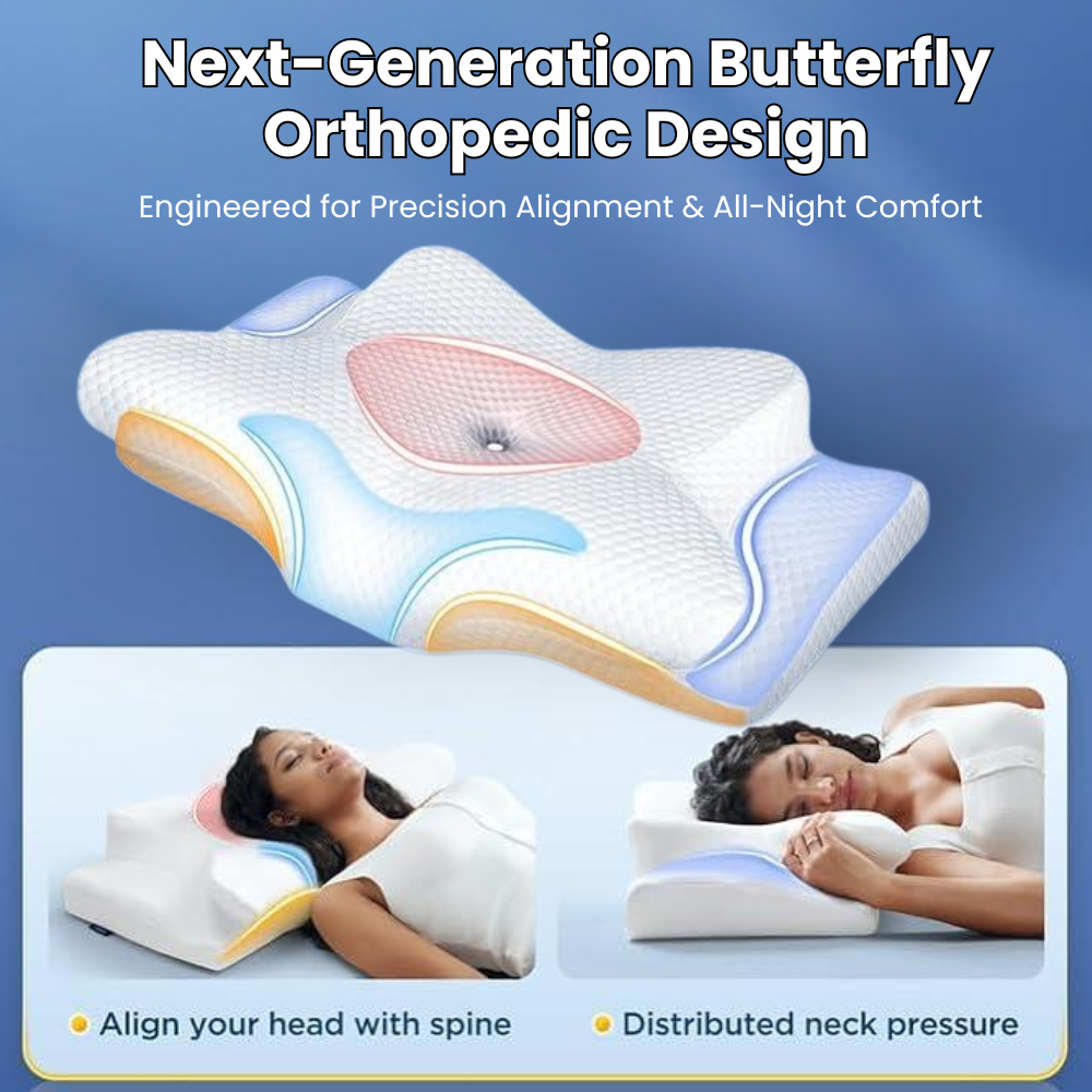 Memory Foam Ergonomic Sleep Support Pillow Anti Snore - Image 11