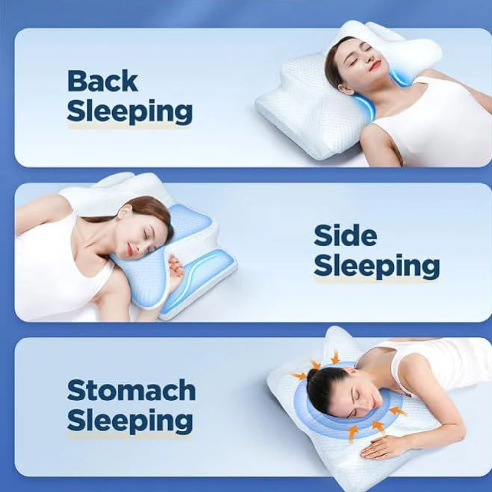 Memory Foam Ergonomic Sleep Support Pillow Anti Snore - Image 14