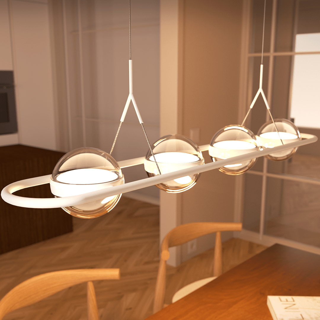 Modern Pendant Light Adjustable Sleek Design Dining Room - Image 12