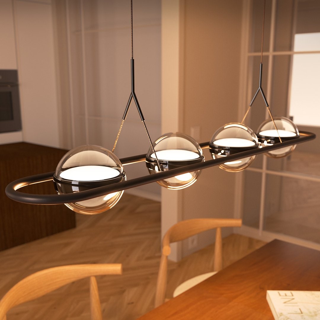 Modern Pendant Light Adjustable Sleek Design Dining Room - Image 5