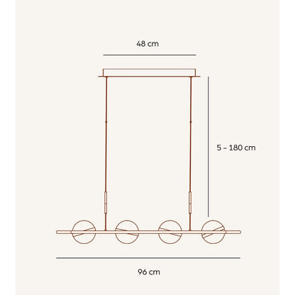 Modern Pendant Light Adjustable Sleek Design Dining Room - Image 9