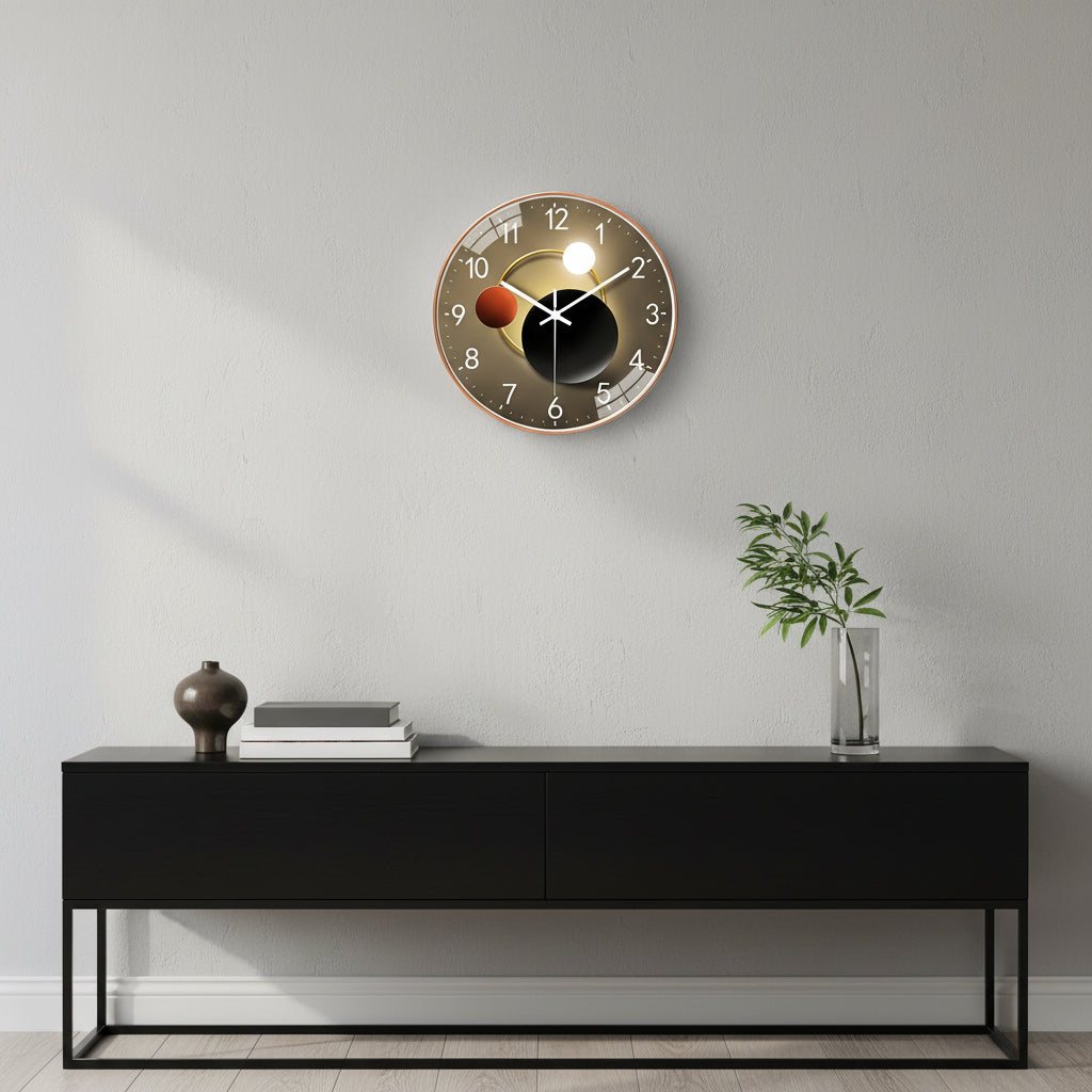 Modern Wall Clock Decorative Design Home Accent Piece - Image 1